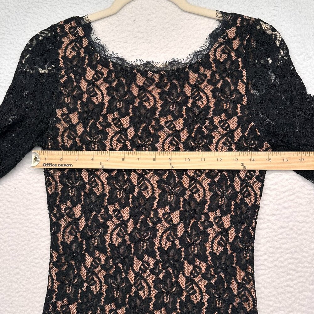 Aritzia Babaton | Women's Lace Mini Dress Black Size 4 - Picture 3 of 10